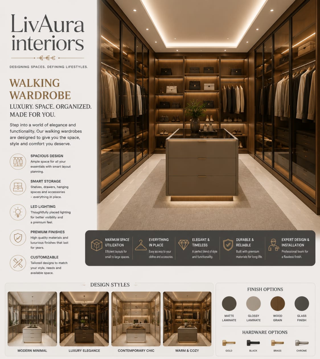 Commercial interior project by LivAura